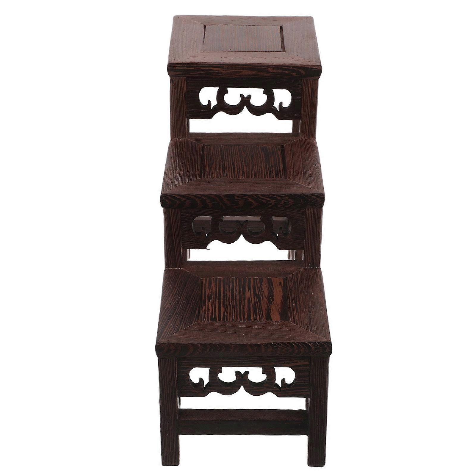 Multi-Functional Wood Display Stand For Art Lovers Office Use Step-by-Step Design 1Pcs