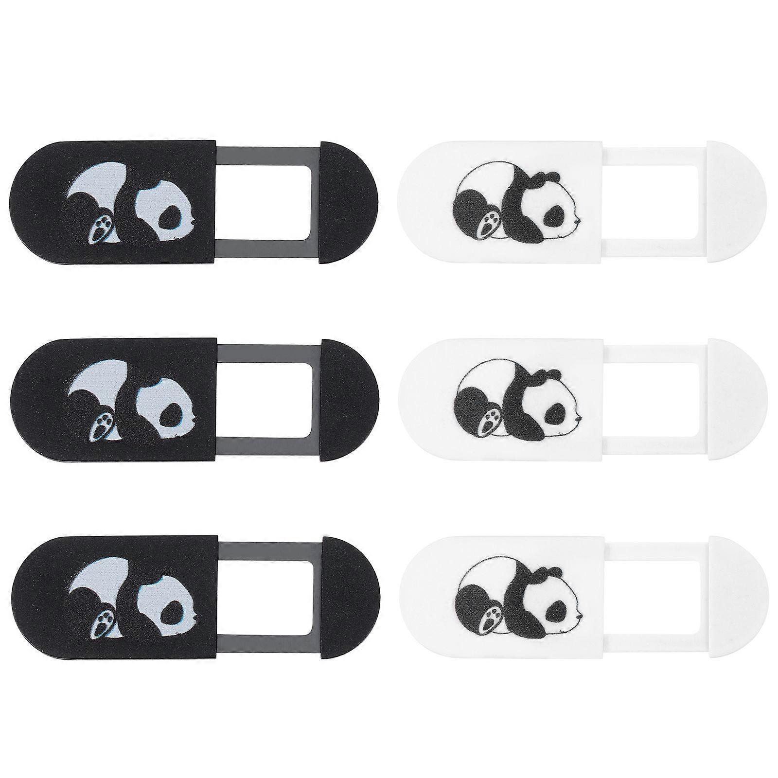 Webcam Cover Panda Pattern Privacy Protection For Daily Use 6Pcs