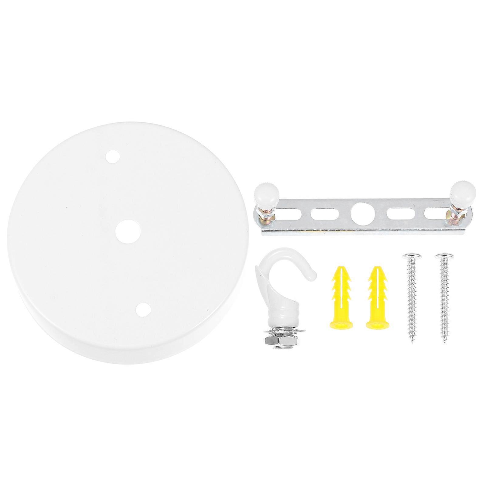 Creative Ceiling Plate for Light Fixtures 2Pcs Vintage White Iron Plate