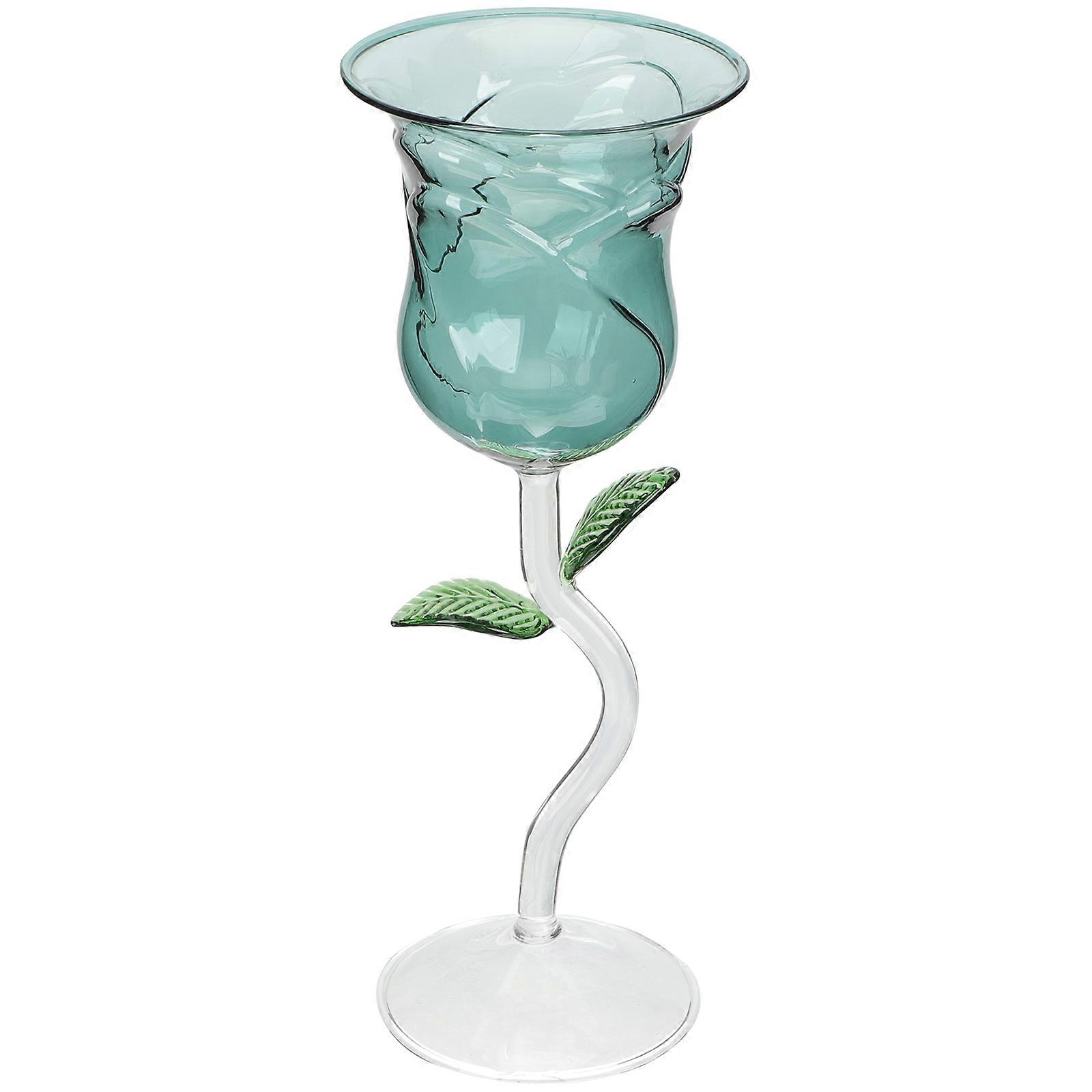 Creative Rose Flower Shaped Wine Glass Suitable For Formal Dinners And Parties With 200ml Capacity 1Set