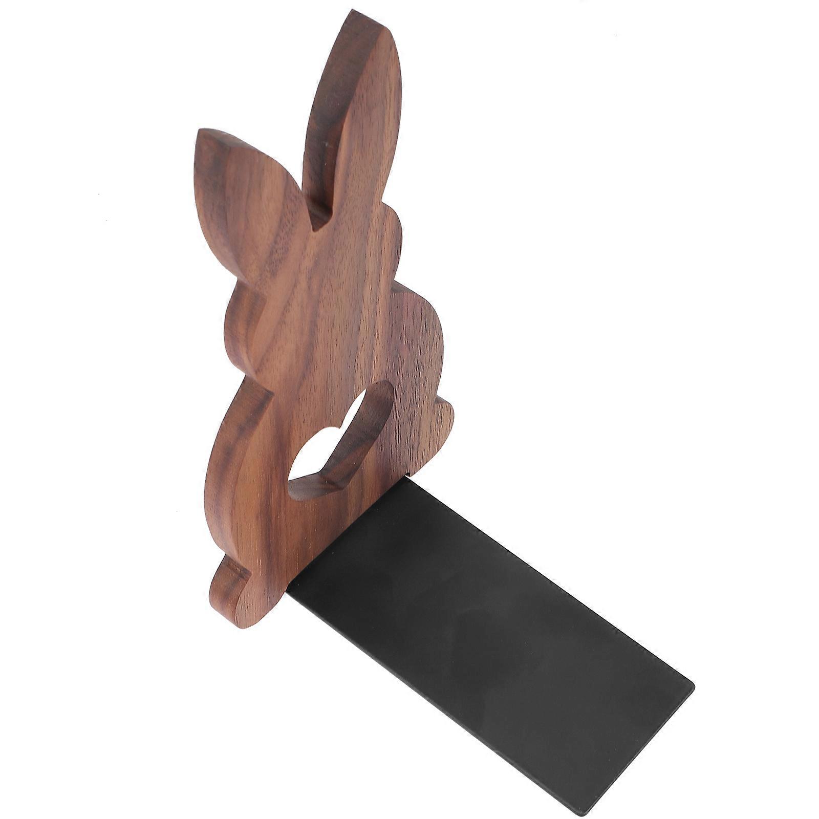 5Pcs Rabbit Shape Wooden Book Ends Ideal For Office Use And Storage Solution