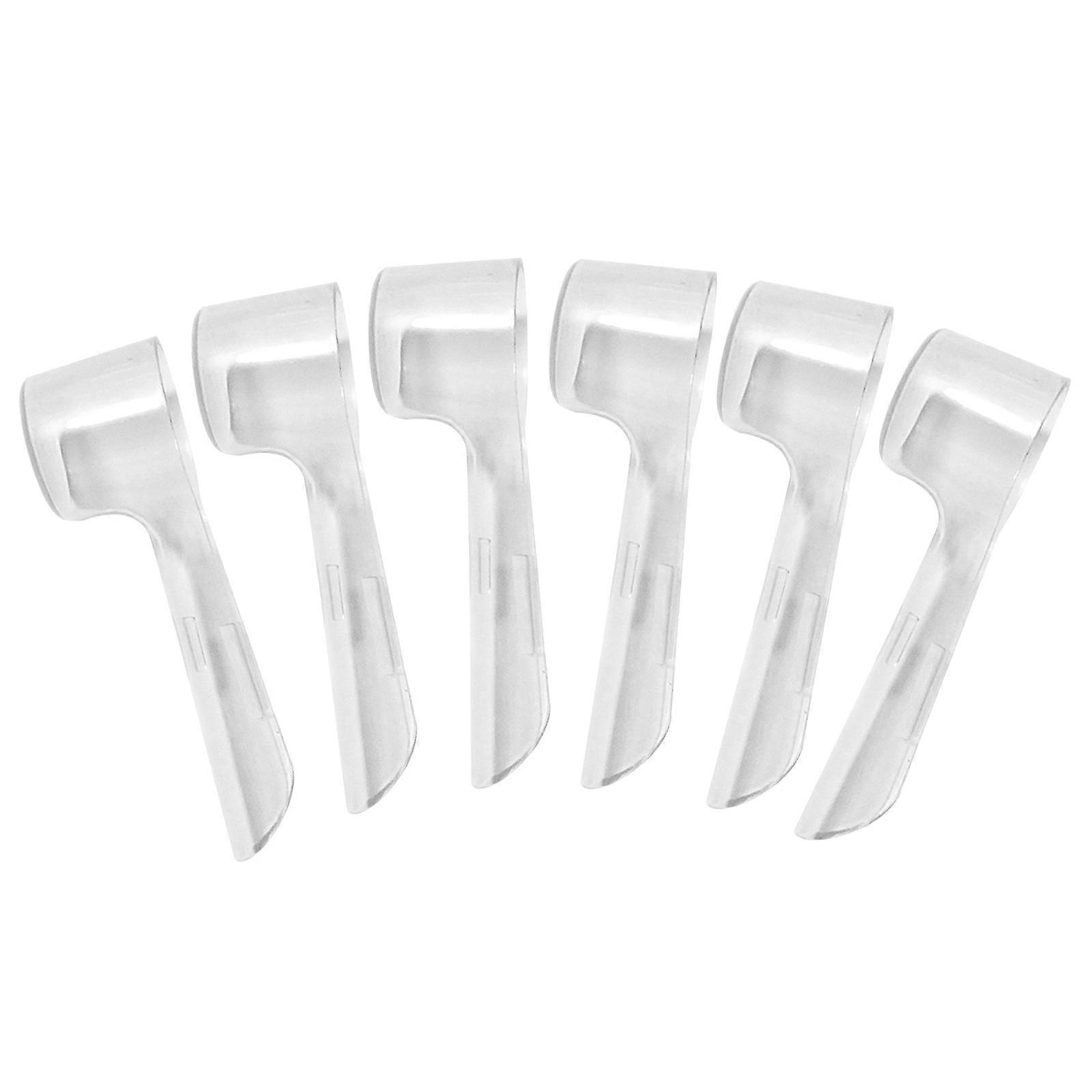 Toothbrush Head Cover for Protecting Brush Head Use 6Pcs White Plastic Set