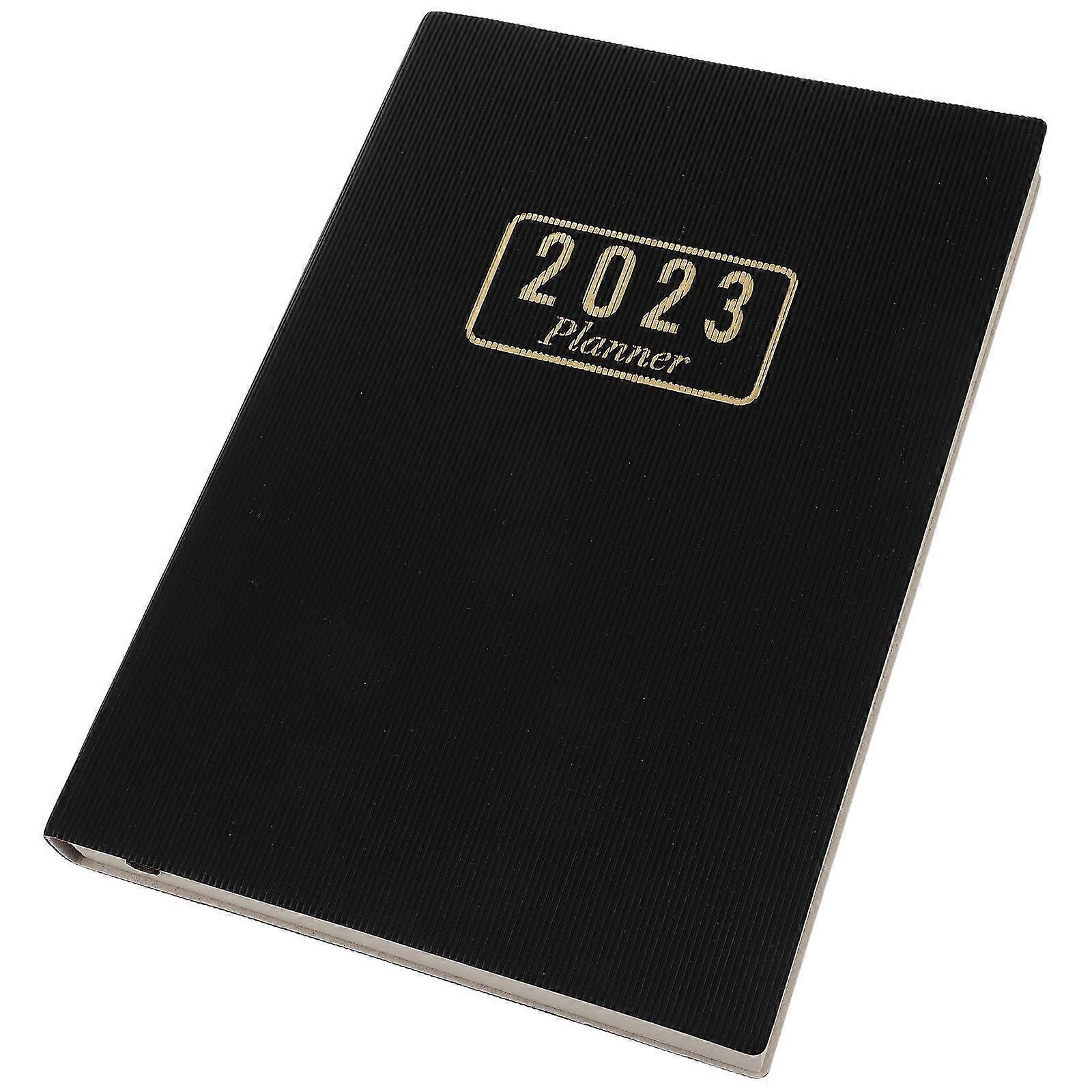 English Notepad Planner Notebook for Writing Black Portable Schedule