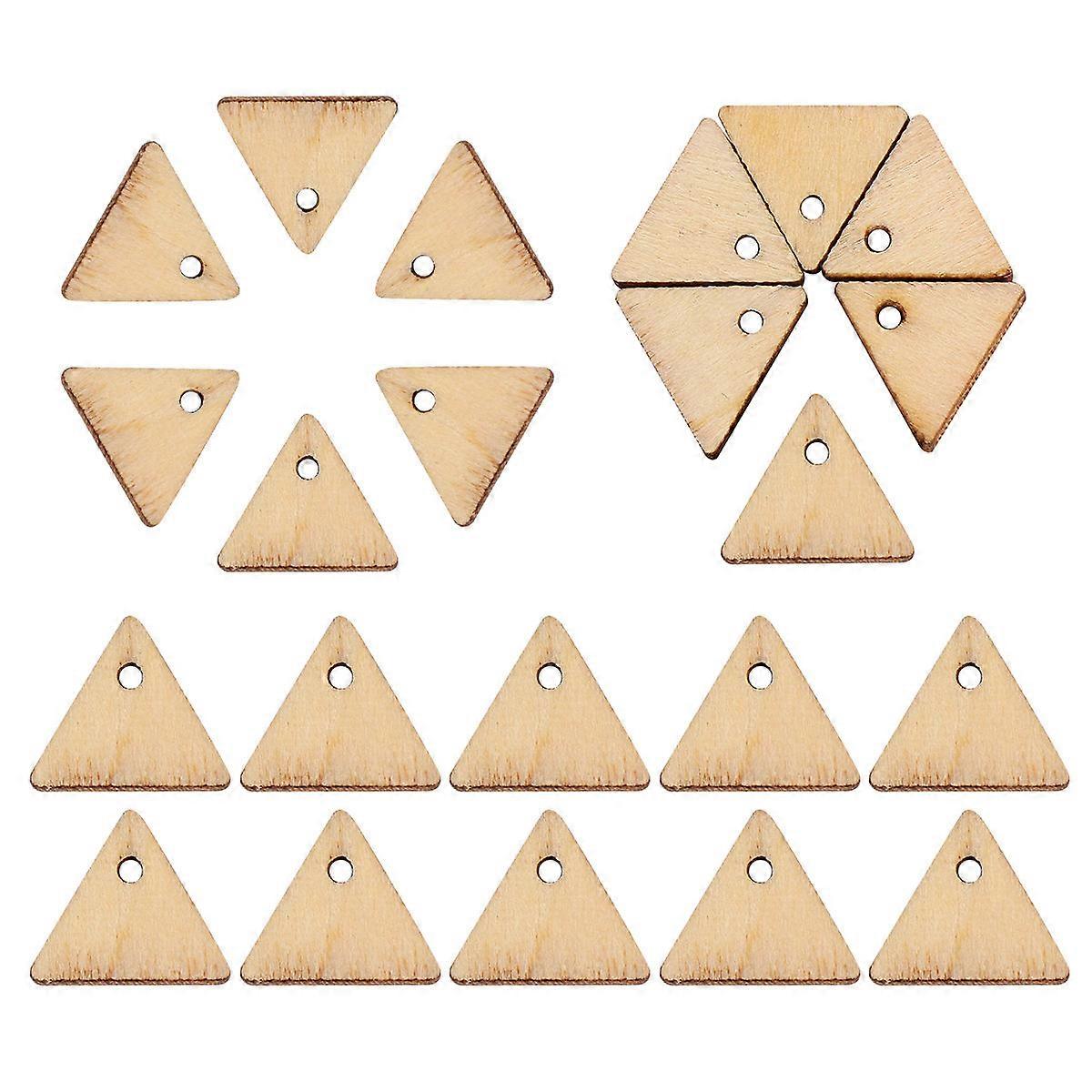Wooden Ornaments Triangle Slices for DIY Use 600Pcs Unfinished Wood