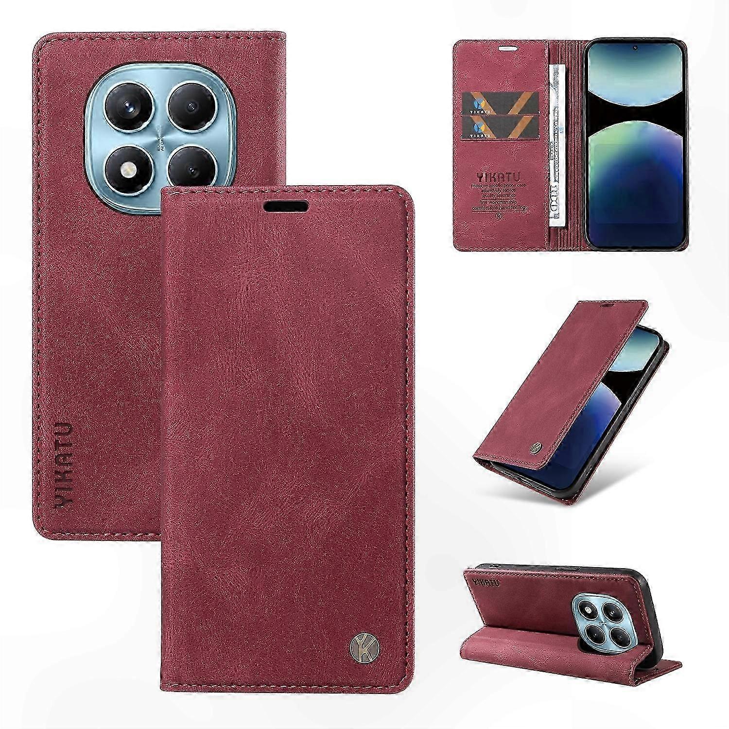 Soft Leather Phone Wallet Case with Skin-Touch Design for Redmi Note 14 Pro 4G YK-004