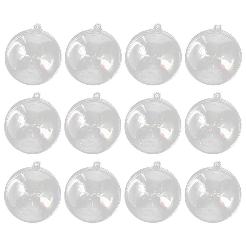 Transparent Plastic Ball Acrylic Round Ball for Decoration 12Pcs