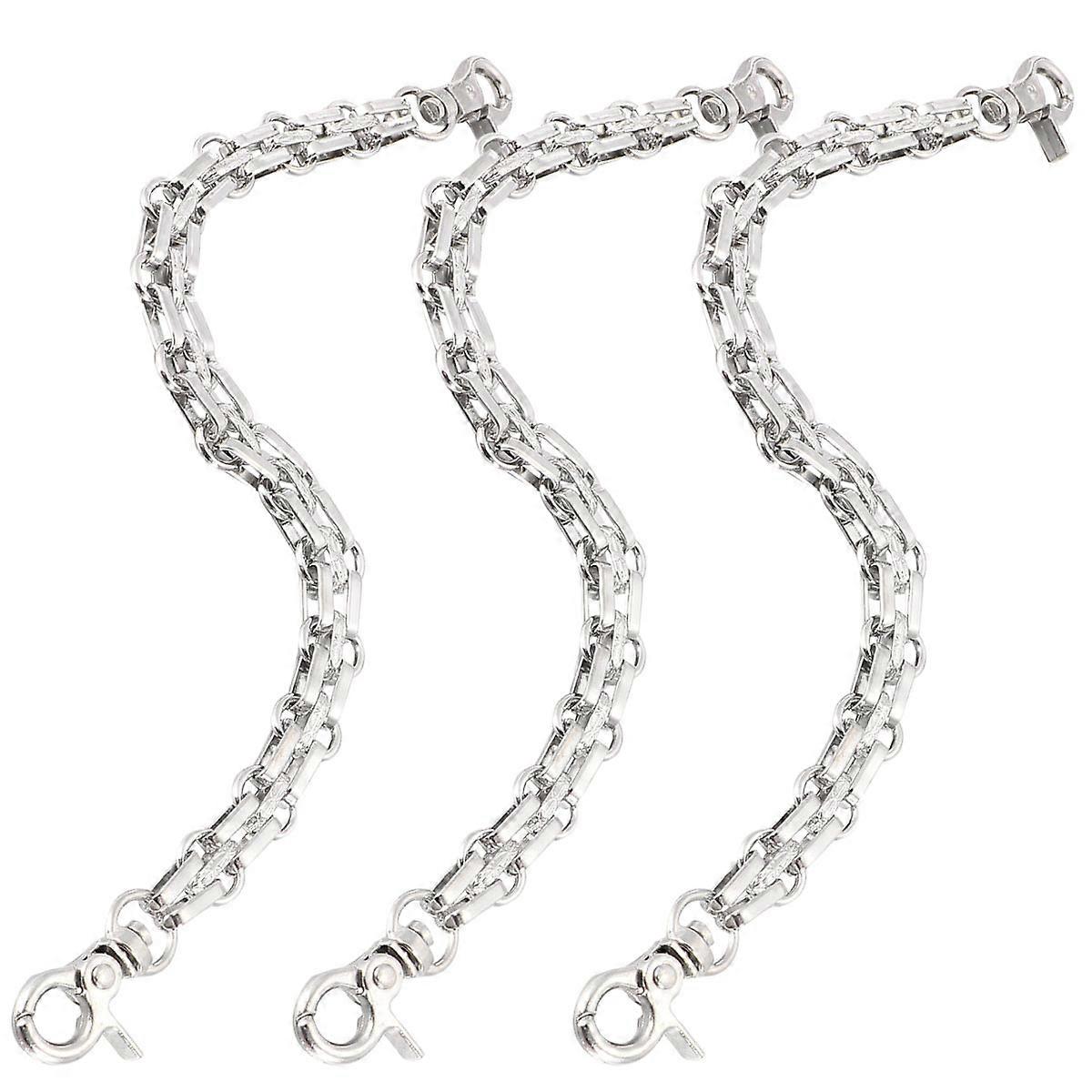 Purse Chain Three-Row Iron Chain Frame for DIY Bag Accessories 9Pcs