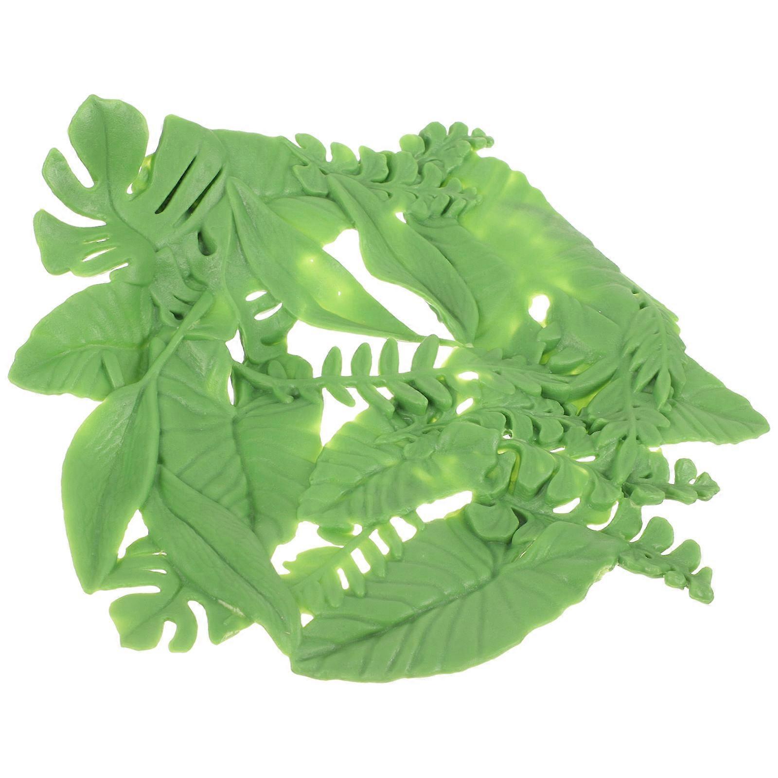 Artificial Design Miniature Leaf Props 12x12cm Micro Landscape Supply DIY Beautification 2Pcs