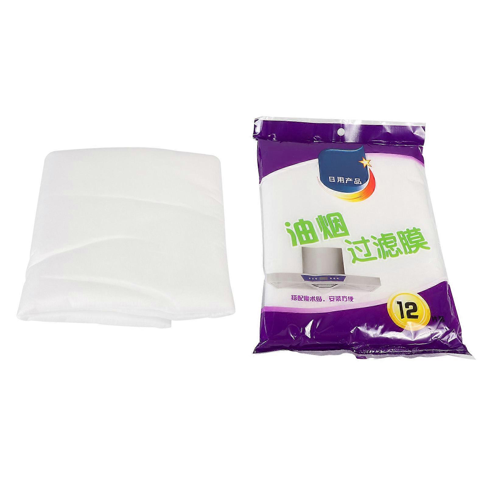 Oil Filtering Membrane for Kitchen Range Hood 2Pcs Useful White Paper