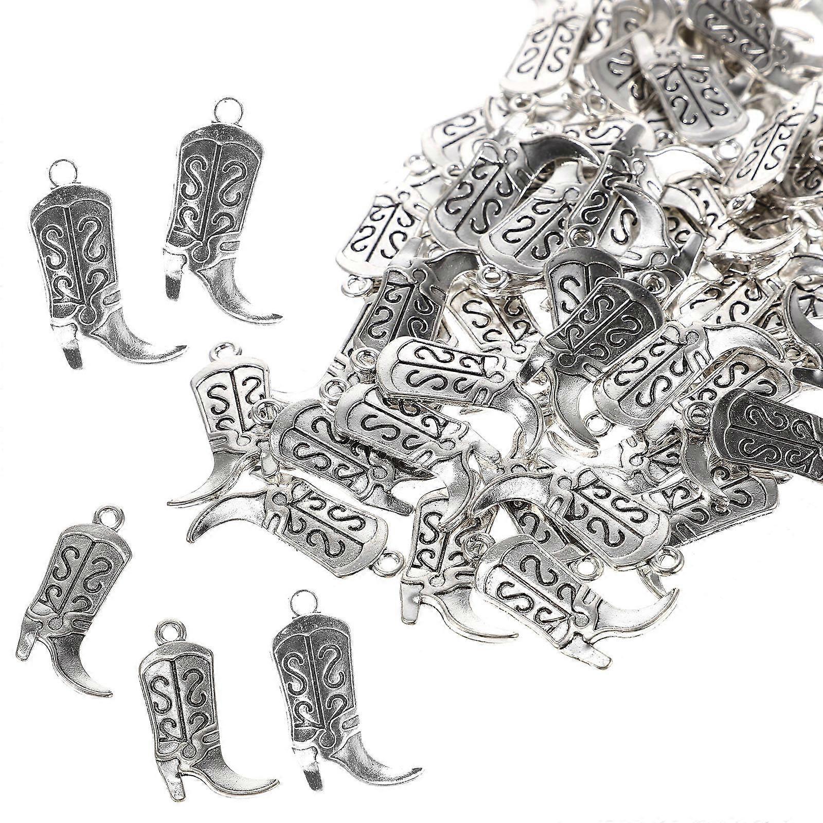 Boot-Design Charm Alloy Pendants for DIY Jewelry Making 400Pcs Silver Material