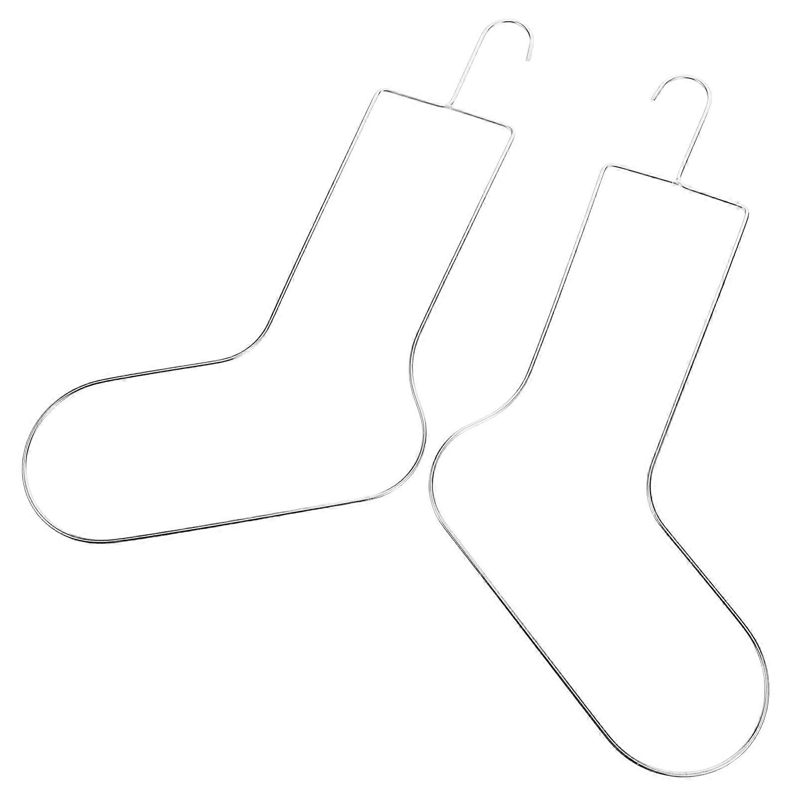 Metal Sock Hanger For Drying Displaying And Stretching 42X22.5CM Ideal For Knitting And Crochet Accessories 8Pcs