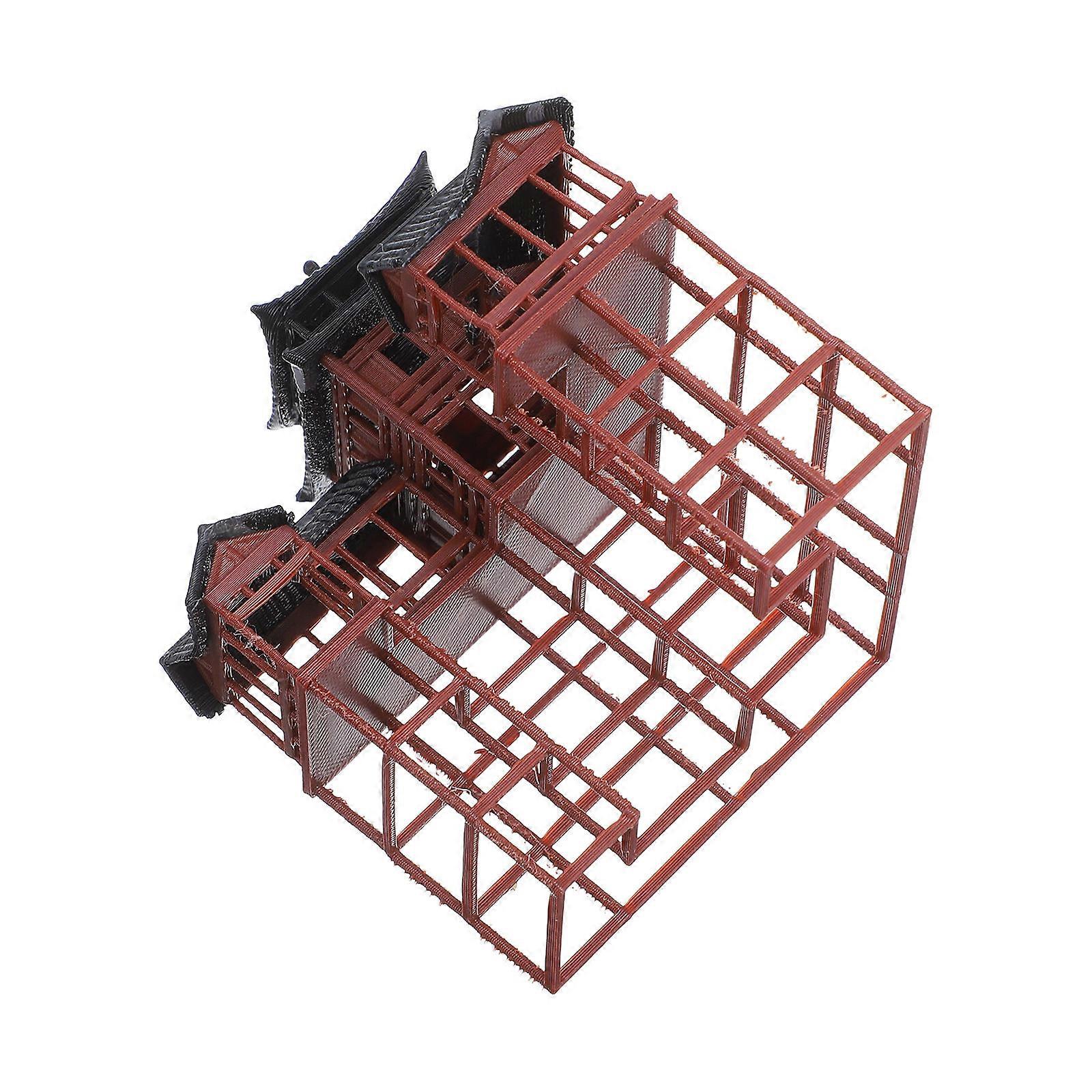 Japanese Style Aquarium Castle Decorations Classical Asian For Indoor Decor And Patios 1Pcs