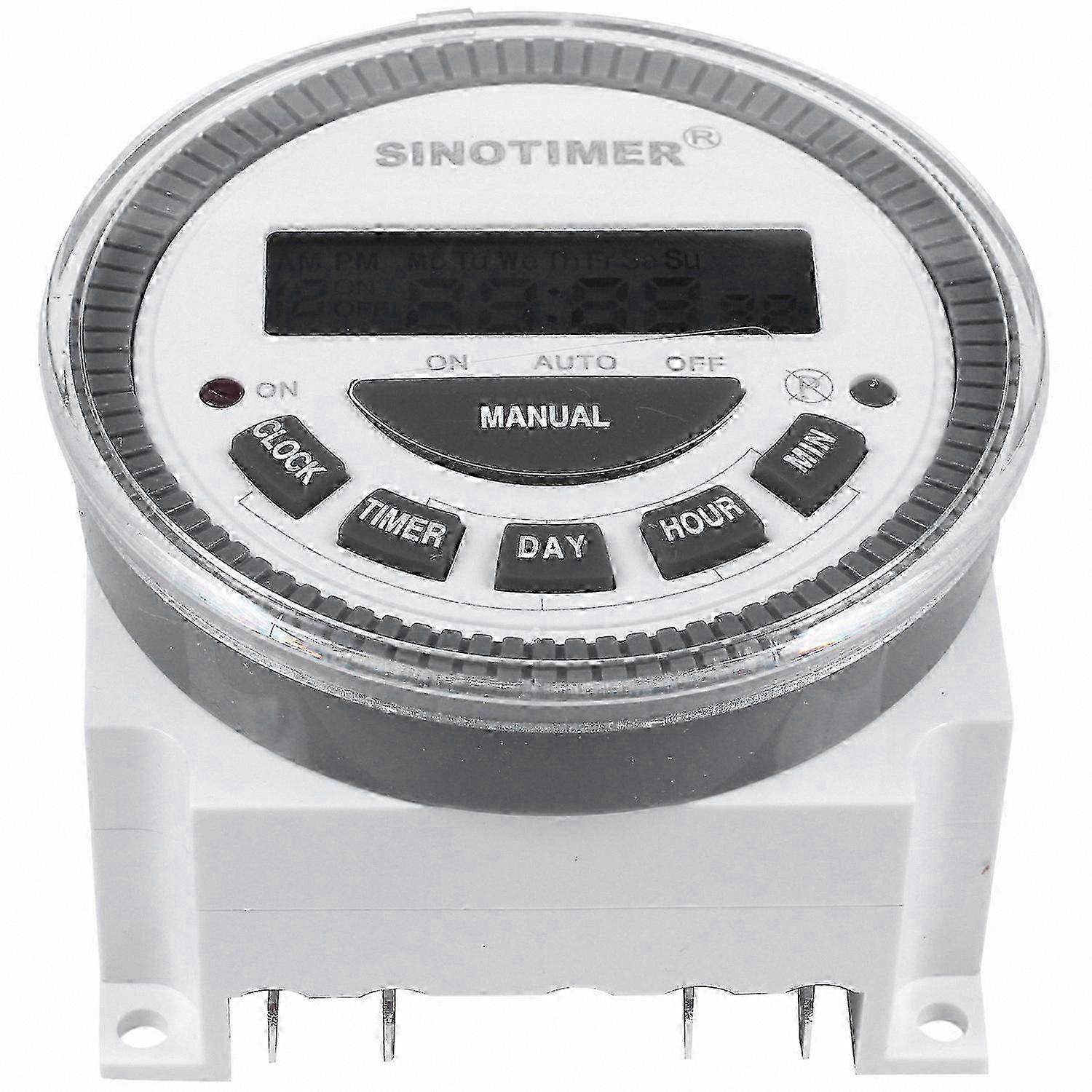 7-Day Programmable Digital Timer Switch, 230V AC Weekly Lighting Control with 220V Output