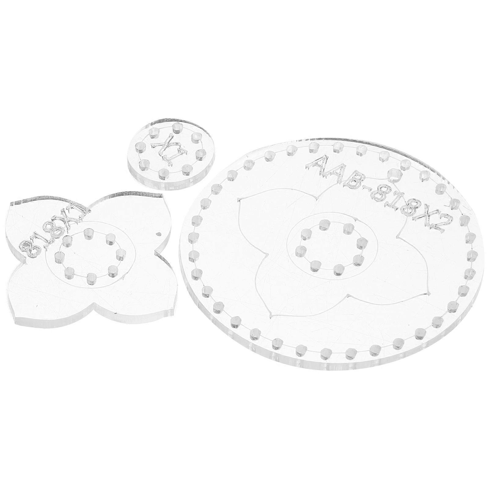 White Acrylic Keychain Templates for DIY Craft 3Pcs Stencils Set