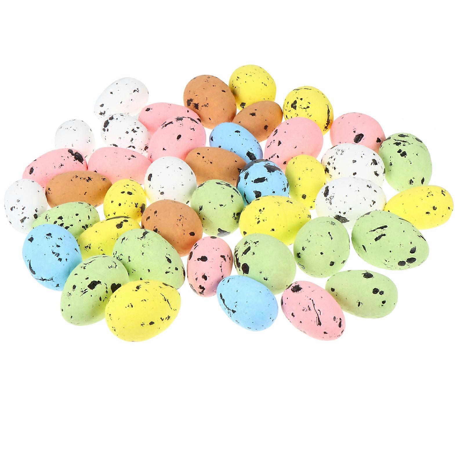 Colorful Painted Easter Eggs Simulation Egg for Decoration 40Pcs