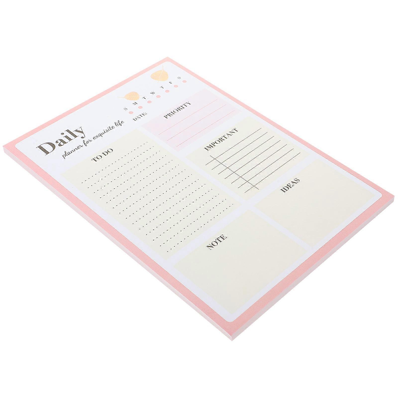 Pink to Do Pad Planner for Writing Use 4Pcs Daily Task Notepad