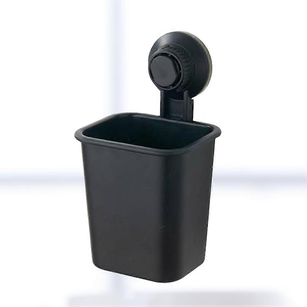 Black Bathroom Toothbrush Container Wall Mounted for Holding 2Pcs Set