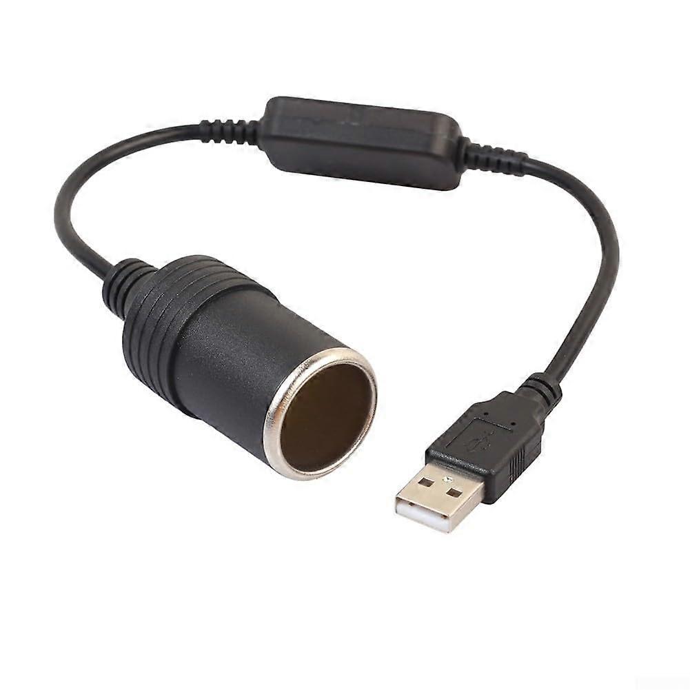 5V USB A to 12V Car Socket Adapter For Car Electronics Power Supply, USB A Input, 12V Output, Vehicle Compatibility