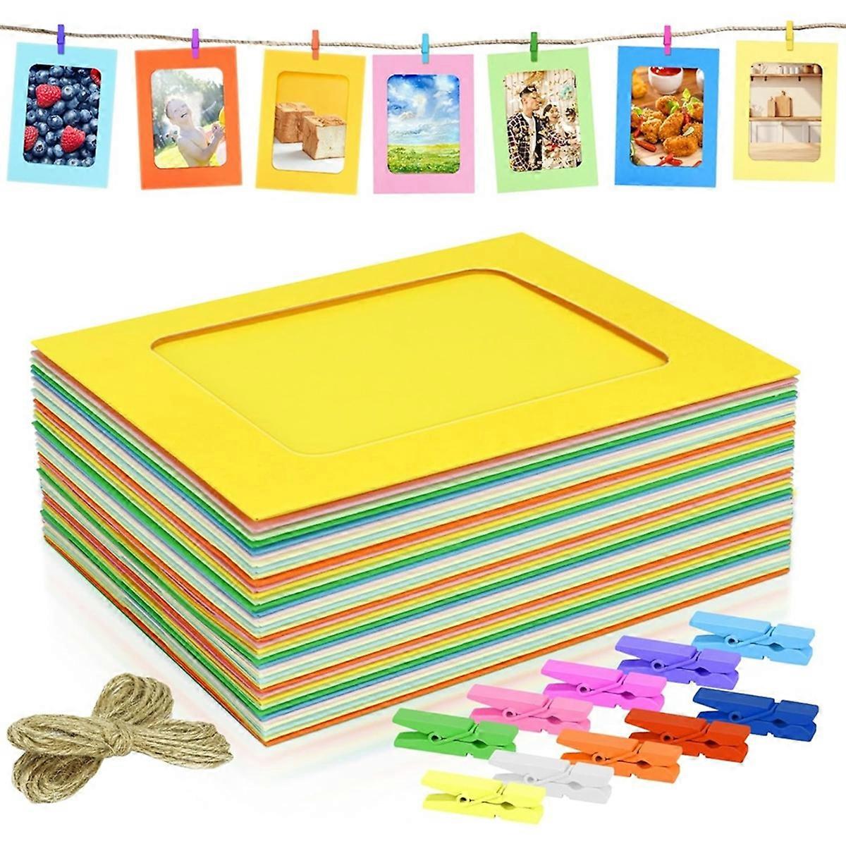 50 Pack Frames for Pictures Photo Holder with Clips