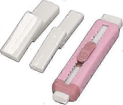 Push-pull rubber, telescopic rubber, double buckle flexible design, convenient for office, campus pink