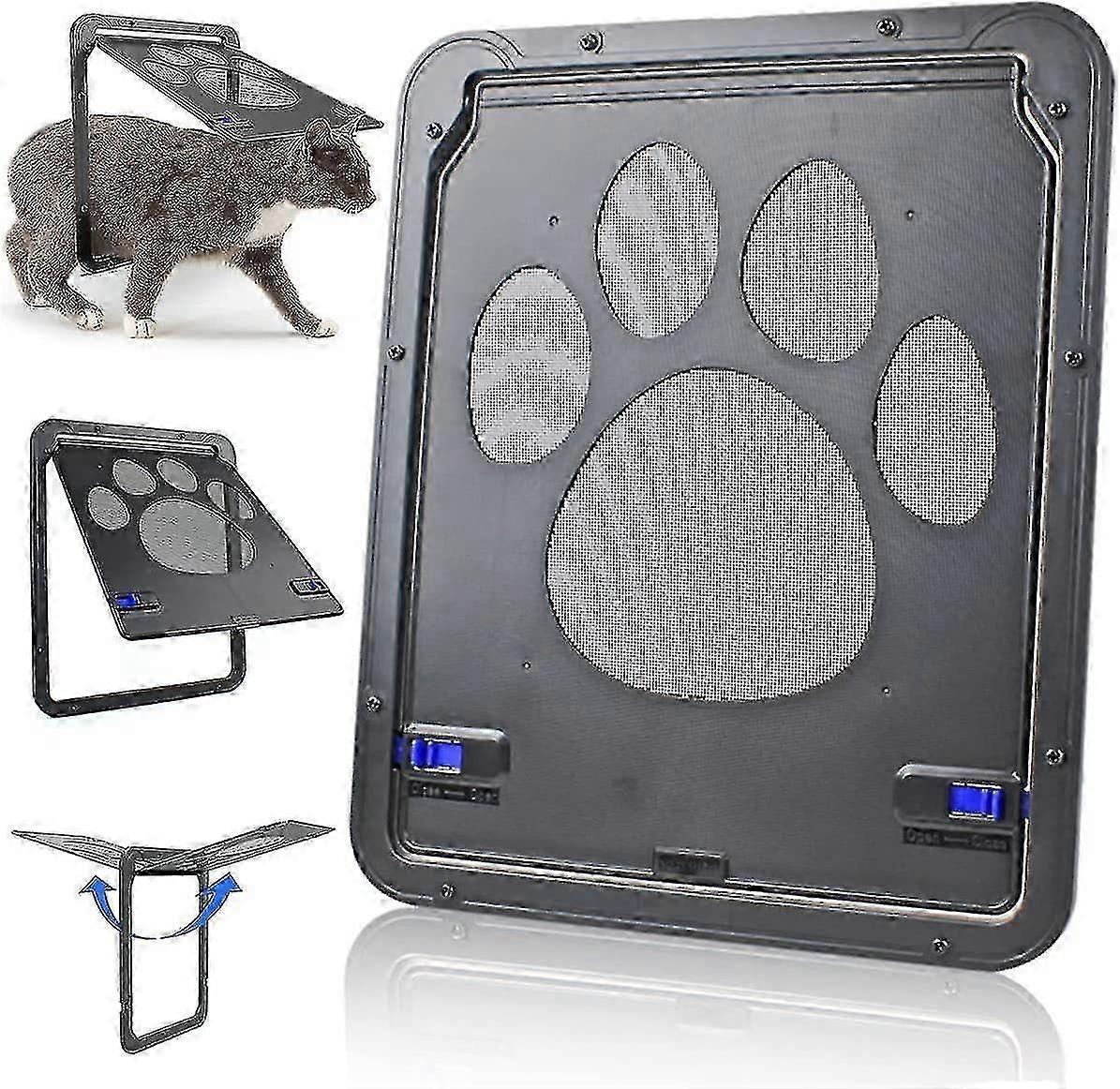 1pcペットドアと窓自動開閉ウィンドウゲート磁気自己閉鎖スクリーンドア静かな犬猫のドアキティのための小さなアニムマンジア