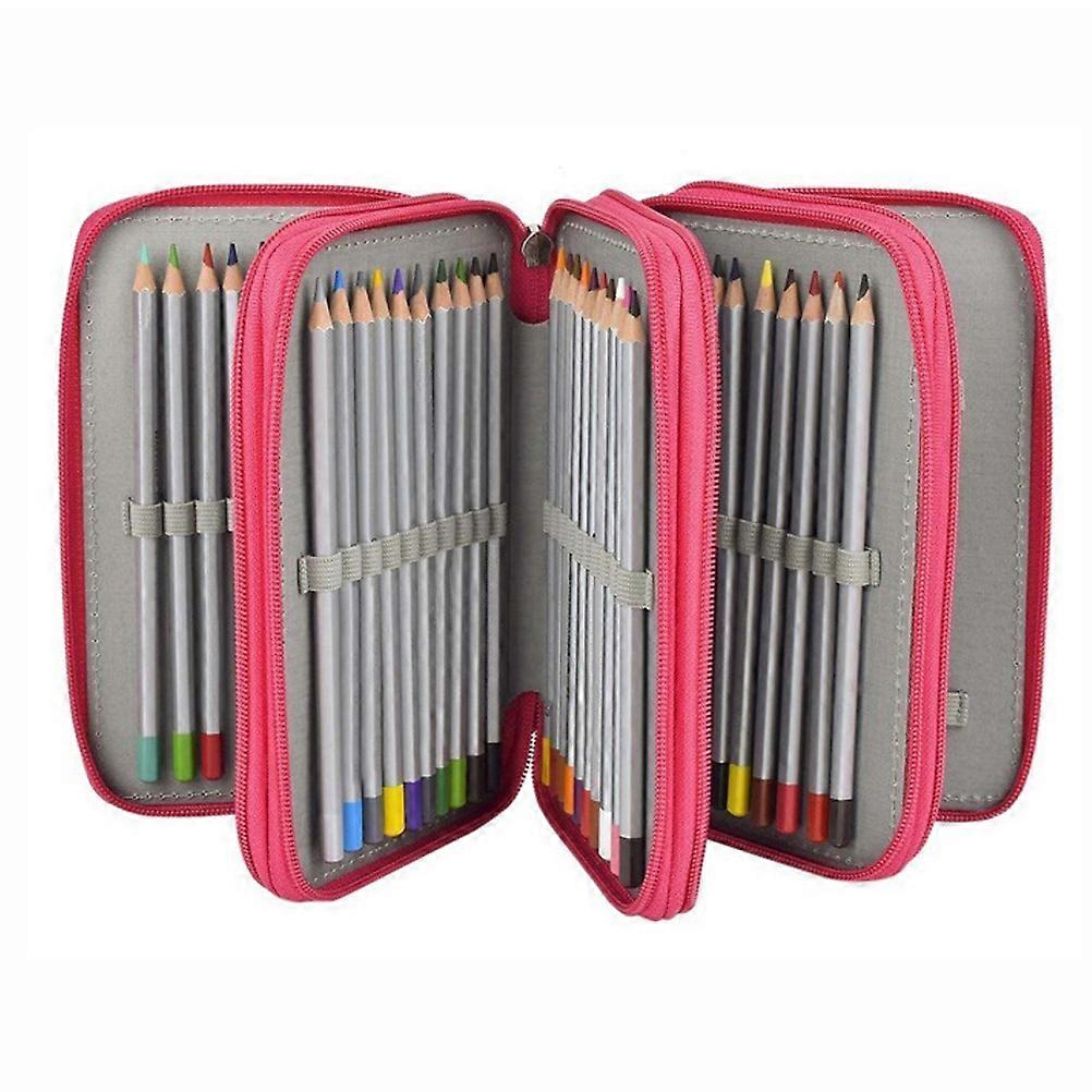 72 Slots Pencil Case for Storage with Compartments Colored Pencil Case