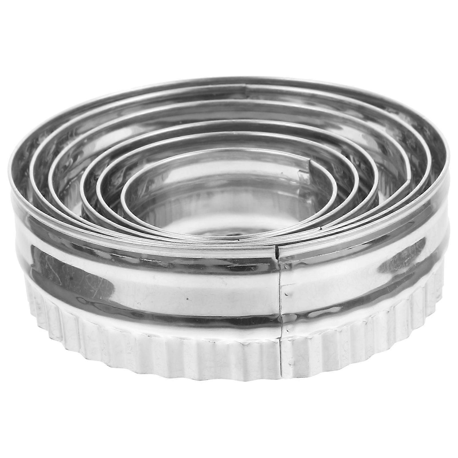 Round Cake Ring for Baking 6Pcs Stainless Steel Mousse Mold Kitchen Tool