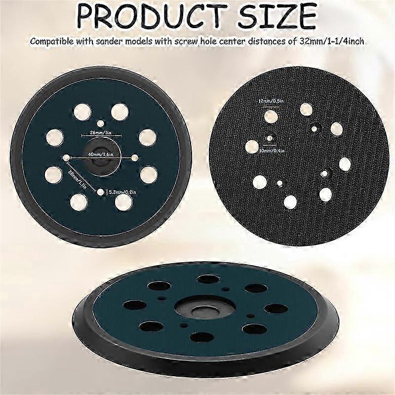 5 Inch Hook and Loop Sanding Discs Replacement Pad for Power Sanders