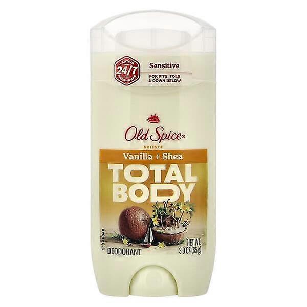 Old Spice, Total Body Deodorant, Sensitive, Vanilla + Shea, 3 oz (85 g)