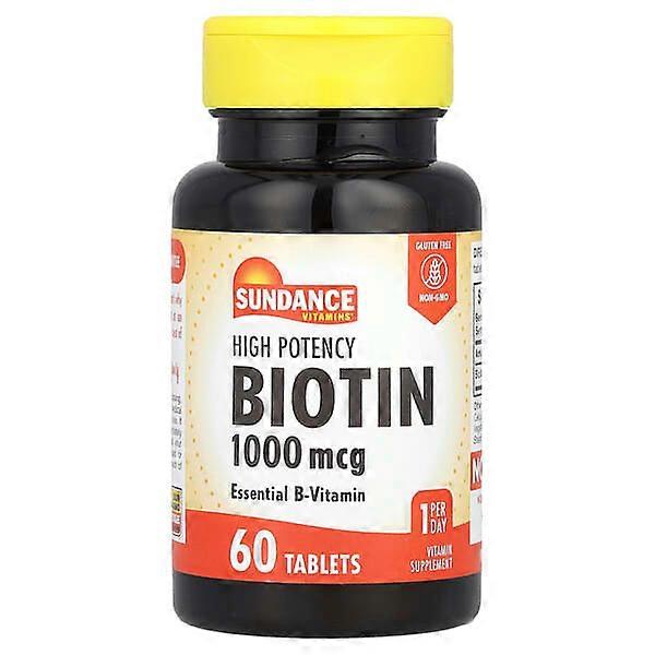 Sundance Vitamins, High Potency Biotin, 1,000 mcg, 60 Tablets