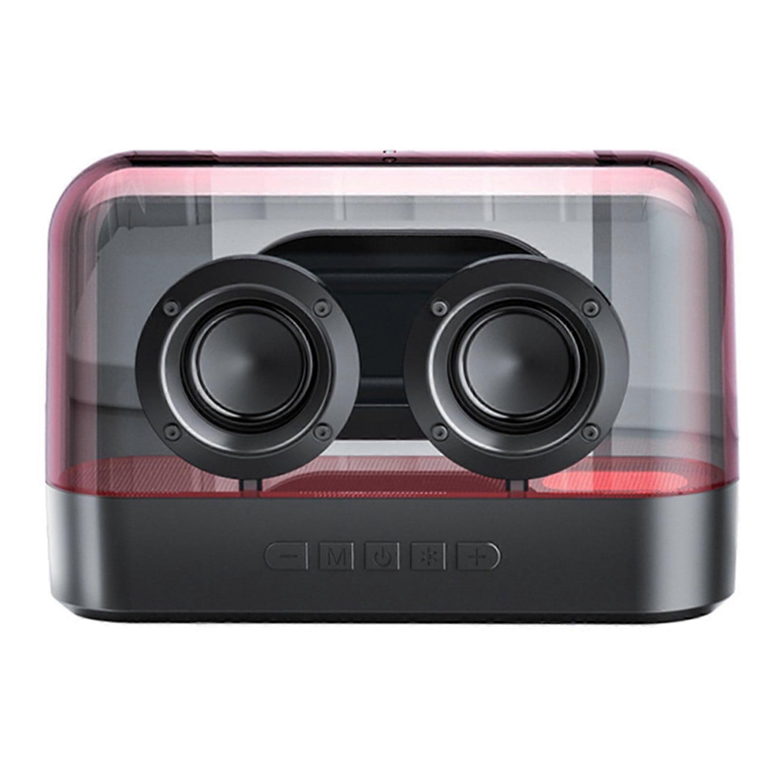 PAVEOS Portable Bluetooth Speaker with Multi-Color LED Lights, Stereo Pairing, Built-in Mic, Radio, compatible with all devices, for Home & Car Use -