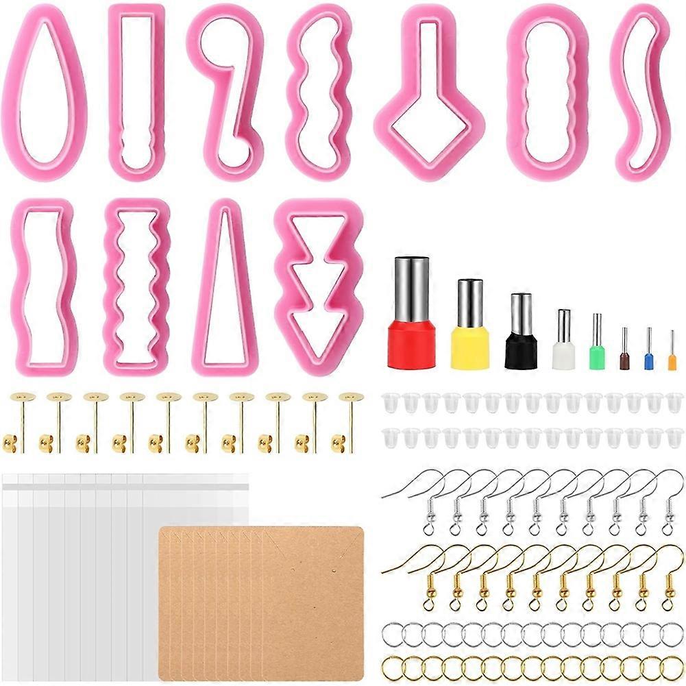 Long Dangle Shape Clay Earring Cutters Set