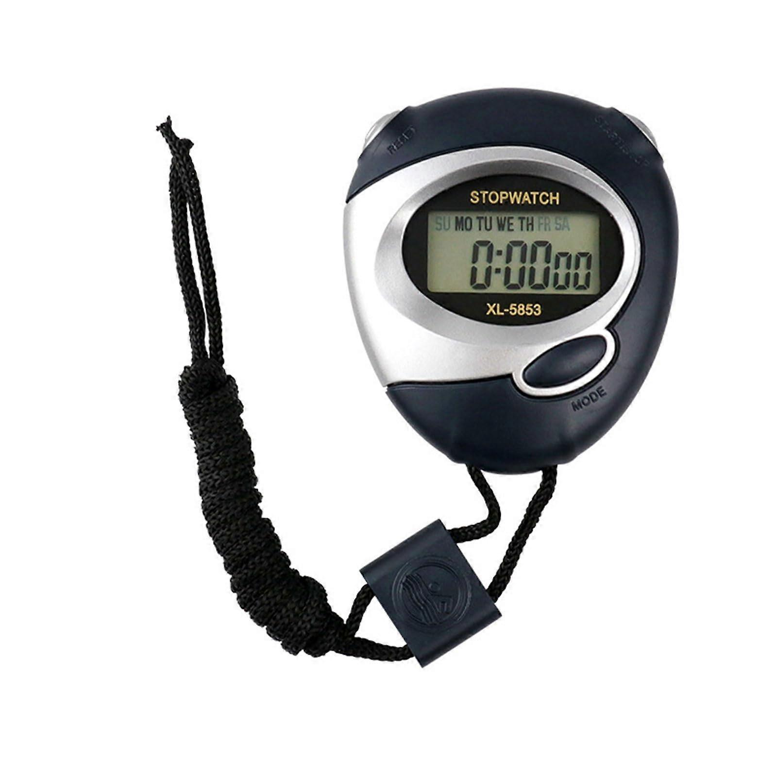 Shockproof Sports Stopwatch LCD Display, Single Memory,  Accuracy, Training Timing, Blue
