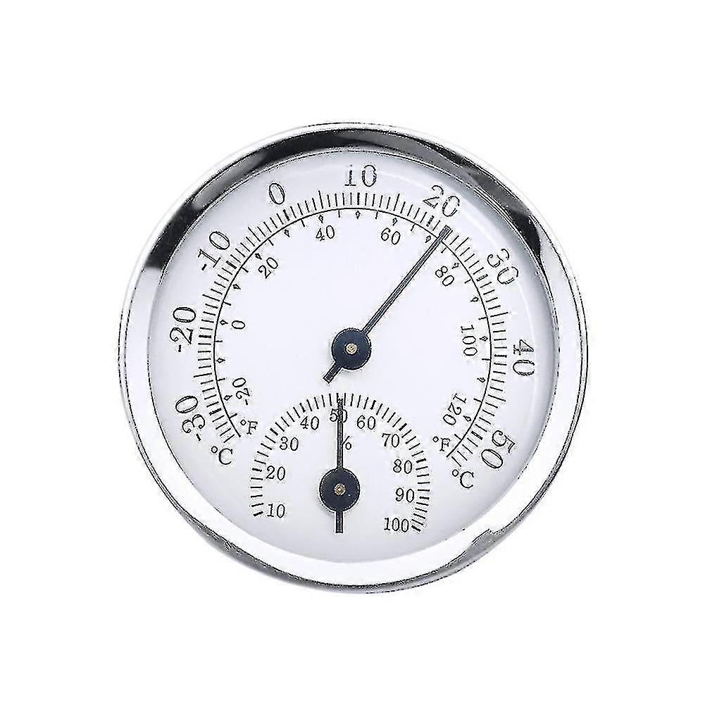 Analog Thermometer Hygrometer, Mini Round Wall Hanging Temperature Humidity Meter