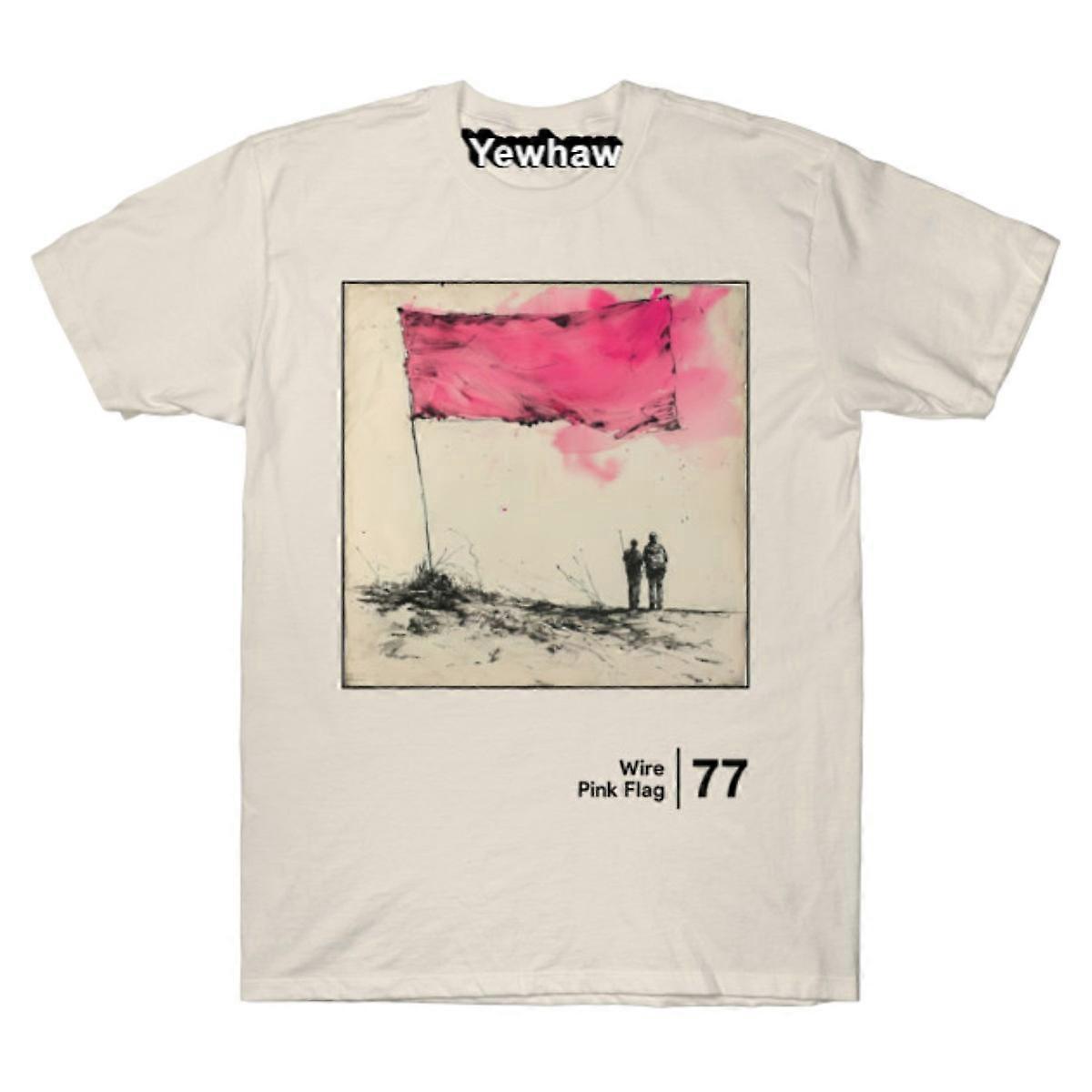 Růžová vlajka / Minimalistické grafické umělecké dílo Design Tričko Post Punk Tee