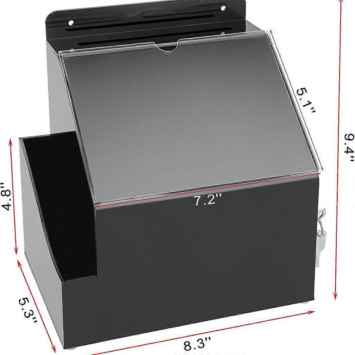 Suggestion Box with Lock Wall Mounted Donation Box Transparent -HK1030