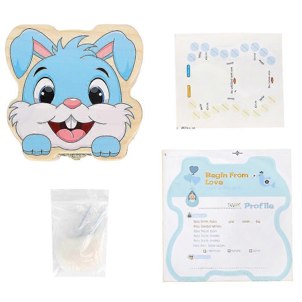 Rabbit shaped Children's Tooth Deciduous Primary Teeth Storage Box Lanugo Collection Case