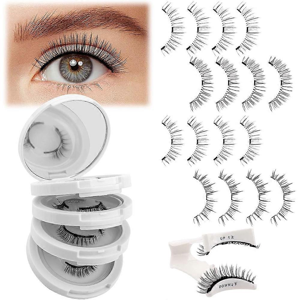 8 Pair Reusable Magnetic Eyelashes with Eyelash Tweezers Magnetic