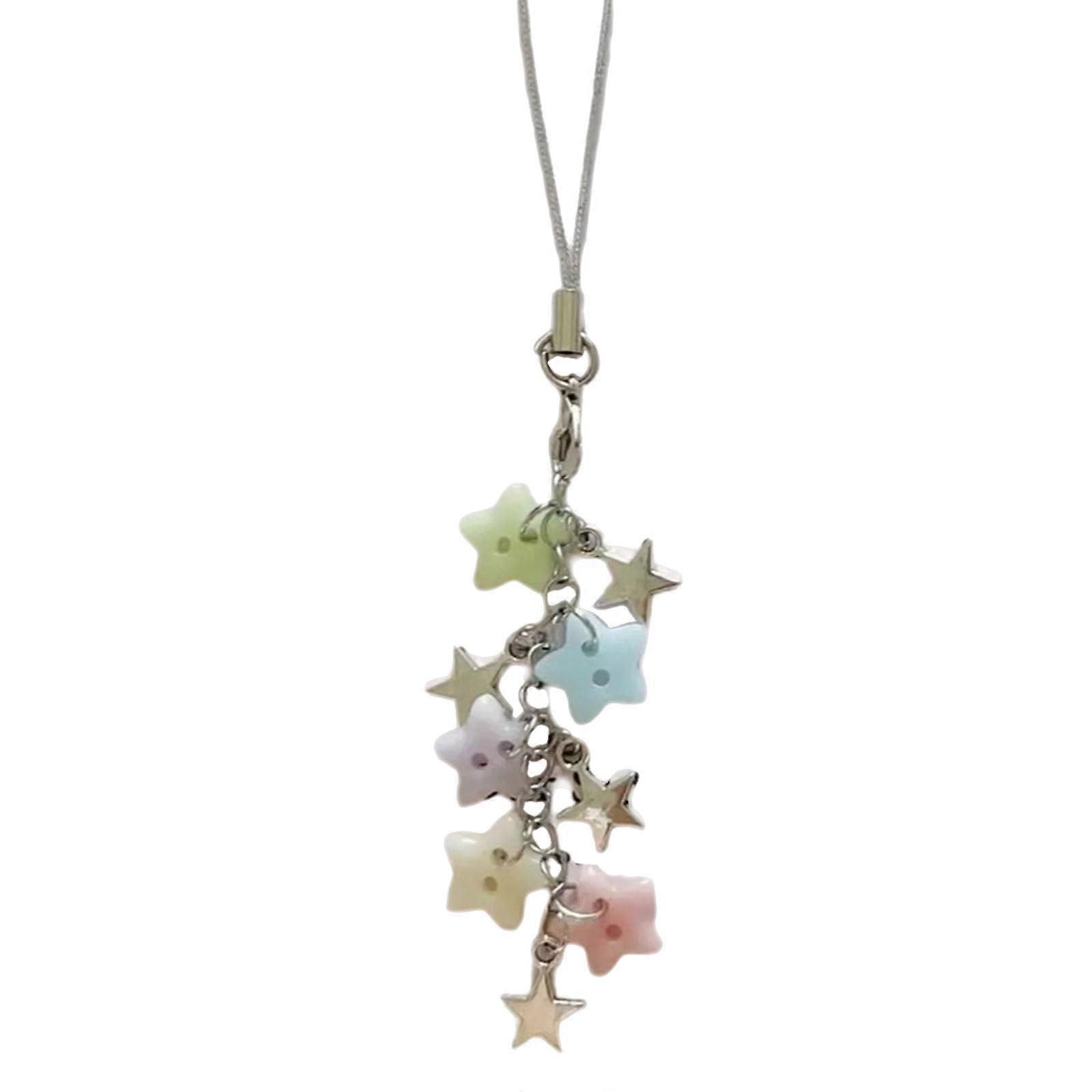 Handmade Starry Beaded Phone Charm With Multicolor Beads and Secure Clasp for Keys Bag Fashion Accessories Multicolor