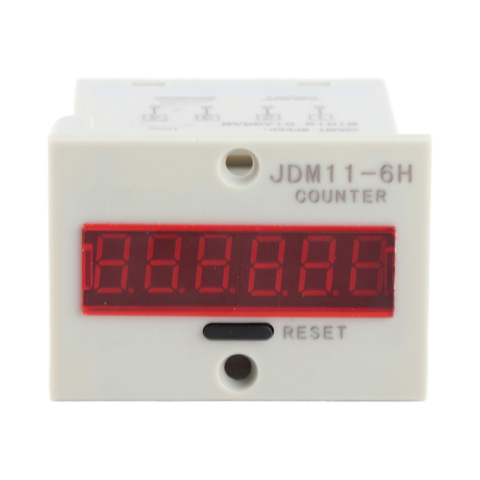 JDM11-6H No Voltage Counter 6 Digits Electronic LED Digital Display Counter RelayAC/DC12V