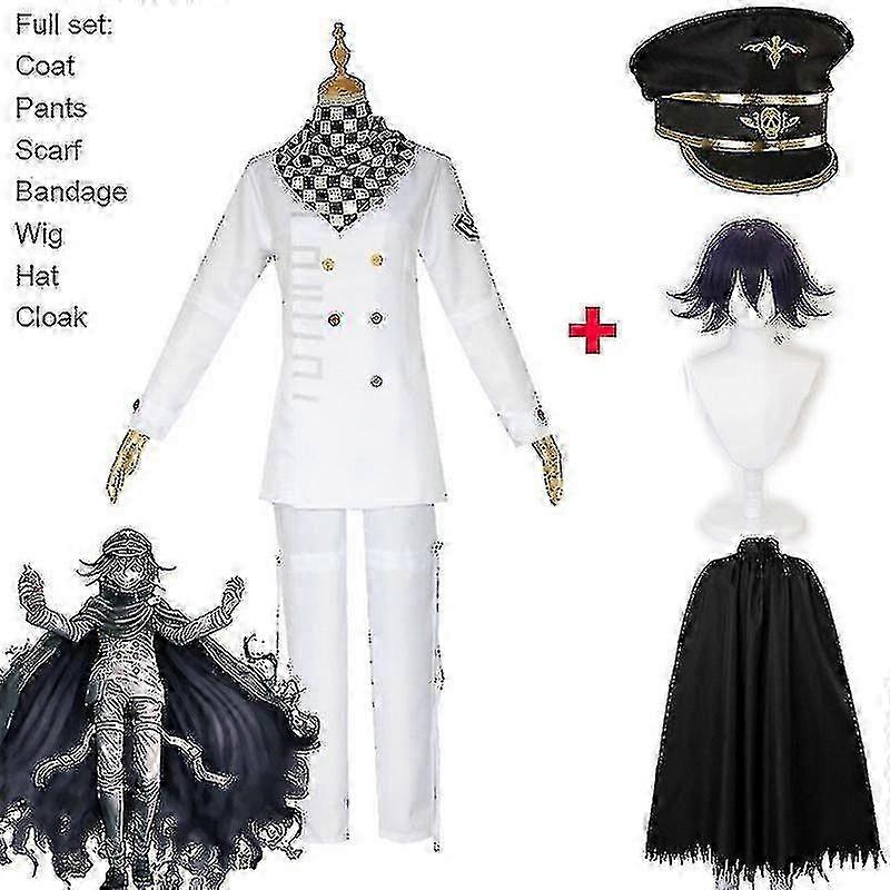 アニメ ダンガンロンパ V3 大間幸吉 コスプレ 社長制服 スカーフ かつら マント&ハット ハロウィン カーニバル パーティー コスチューム