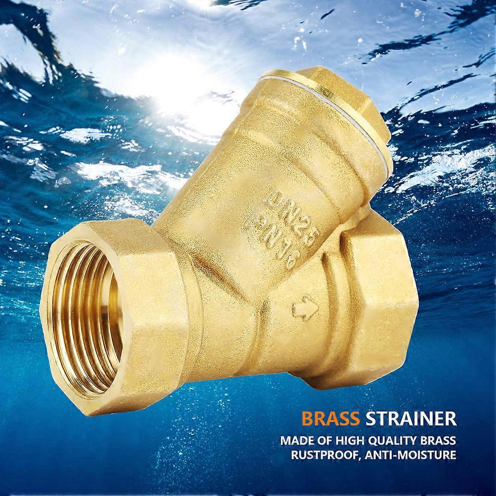 1" BSPP Female Thread Y Shaped Brass Strainer Filter Valve Connector