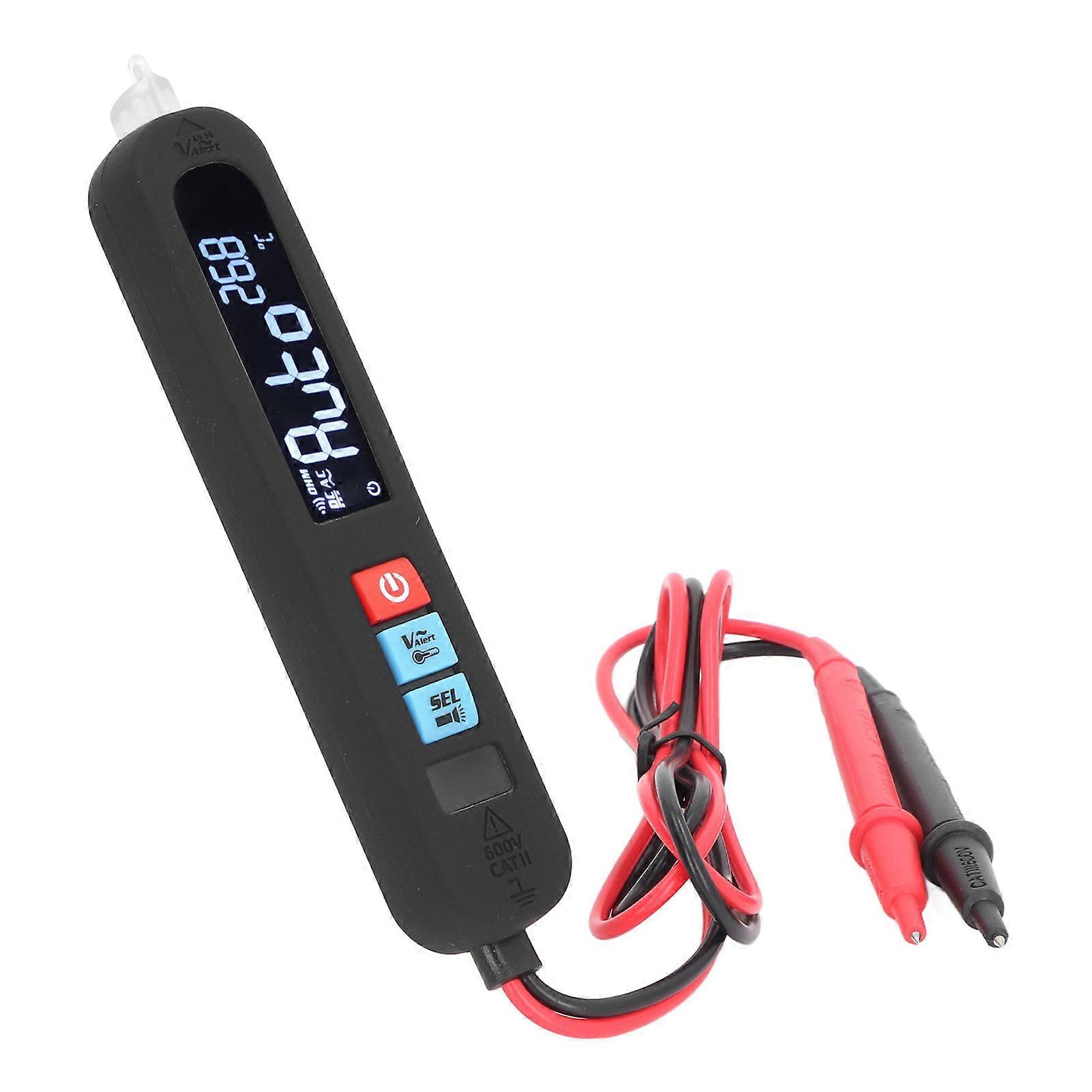 Digital Multimeter LCD Color Display Electrical Tester Pen for Diode Voltage Resistance Detection Built in Battery