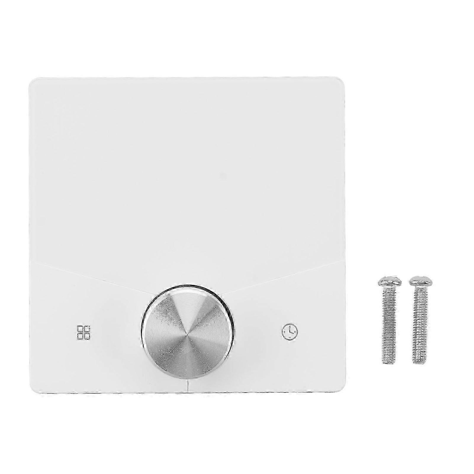 Smart Thermostat WiFi Programmable LCD Display Floor Heating Control Panel Digital Thermostat with Knob for Tuya White