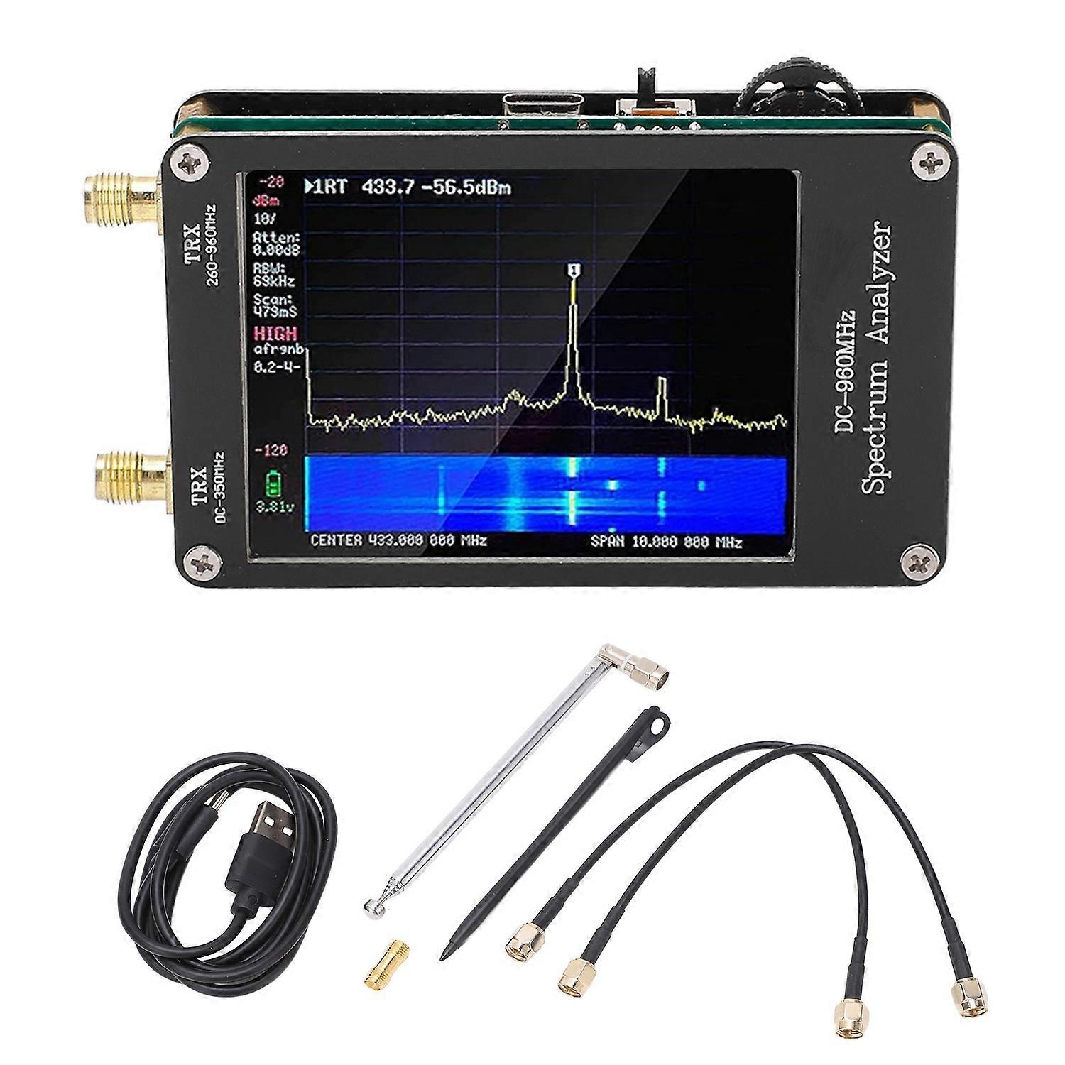 Spectrum Analyzer MF HF VHF UHF Input 4 Modes 2.8in Touch Screen Portable Spectrum Analyzer Signal G