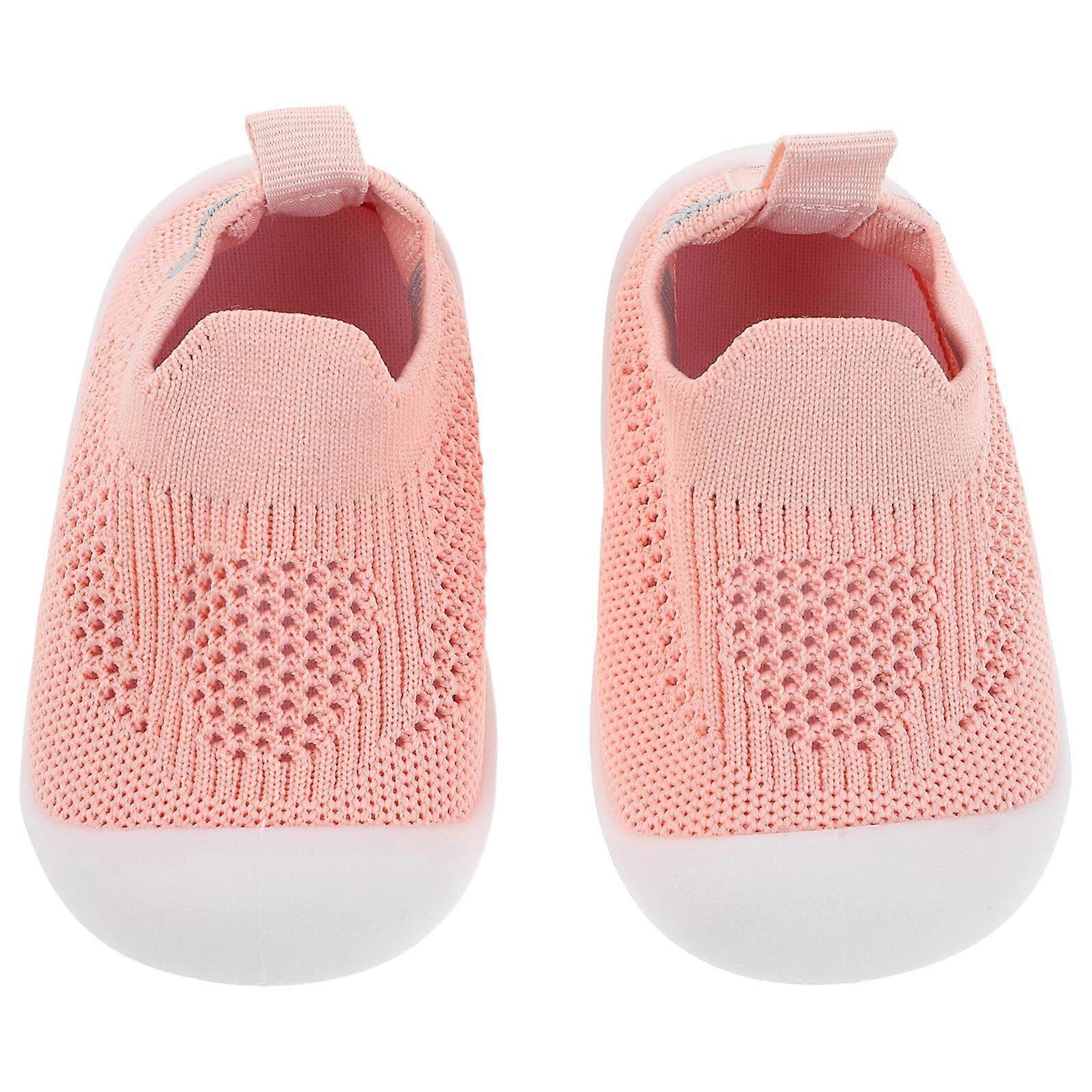 Mesh Walking Shoes for Boys Breathable Soft Mesh Trainers Non Slip Lightweight Indoor Outdoor Pink First Steps