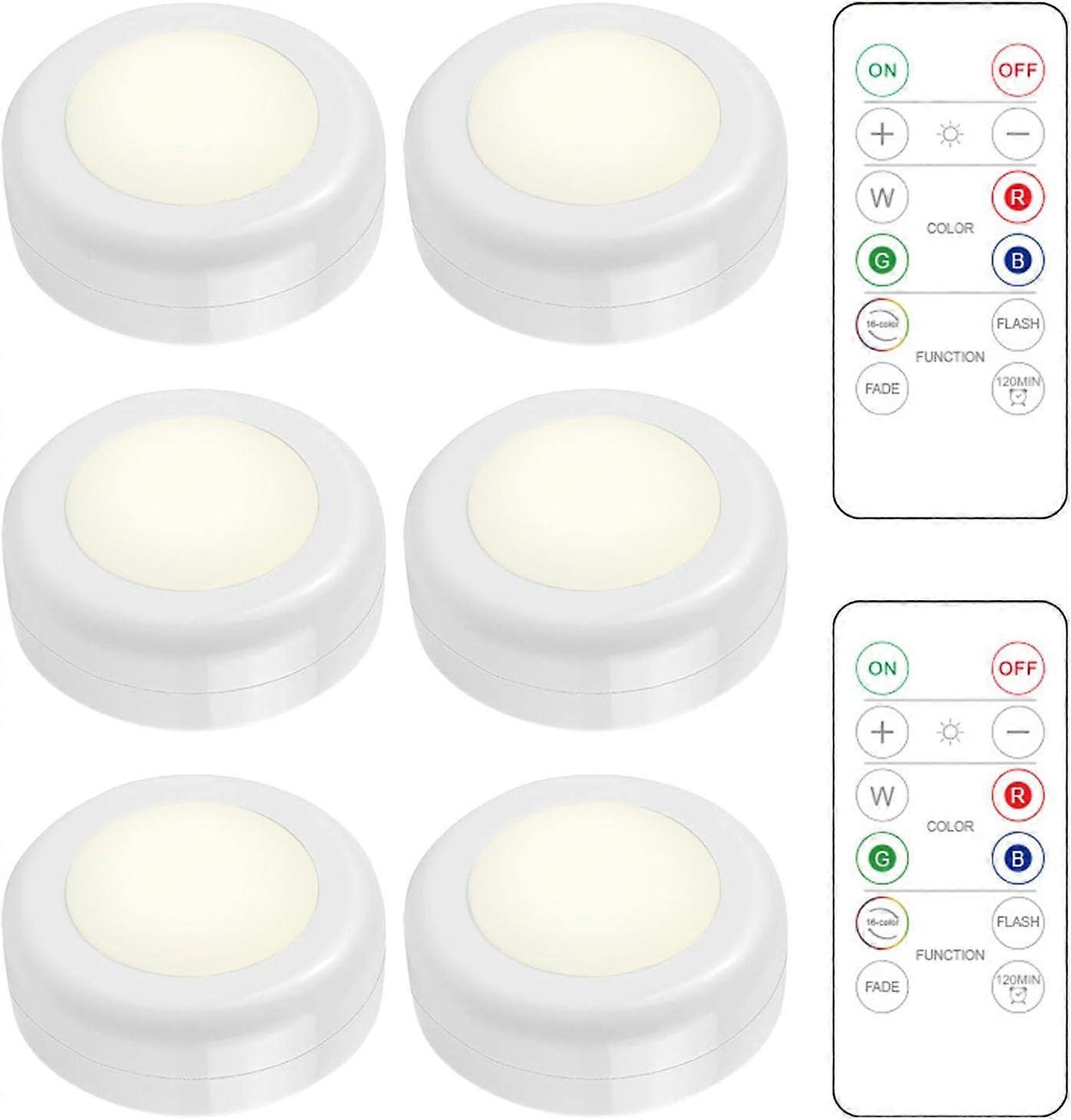 LED spotlight set – 6 stylish light strips and 2 practical remote controls