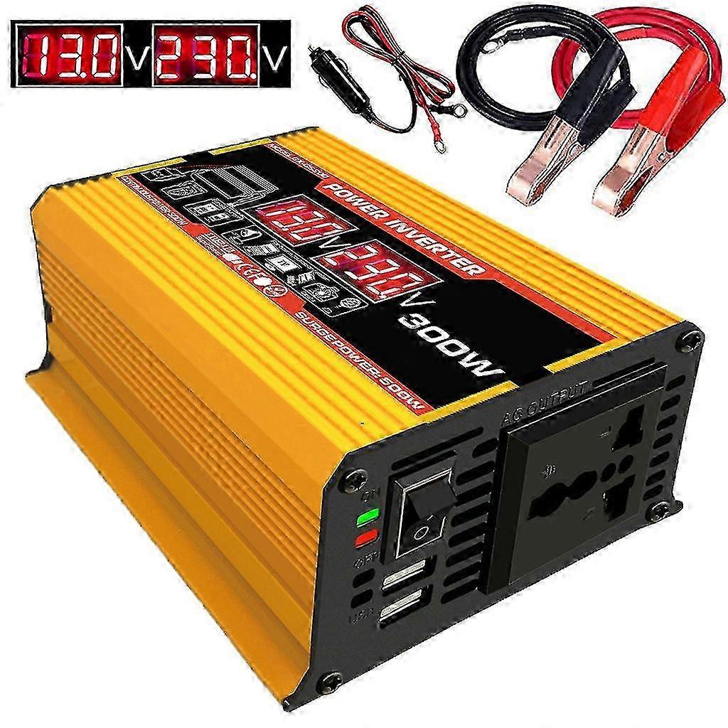 Led Display Inverter 12v To Ac 300w Solar Vehicle Home Inverter Usb