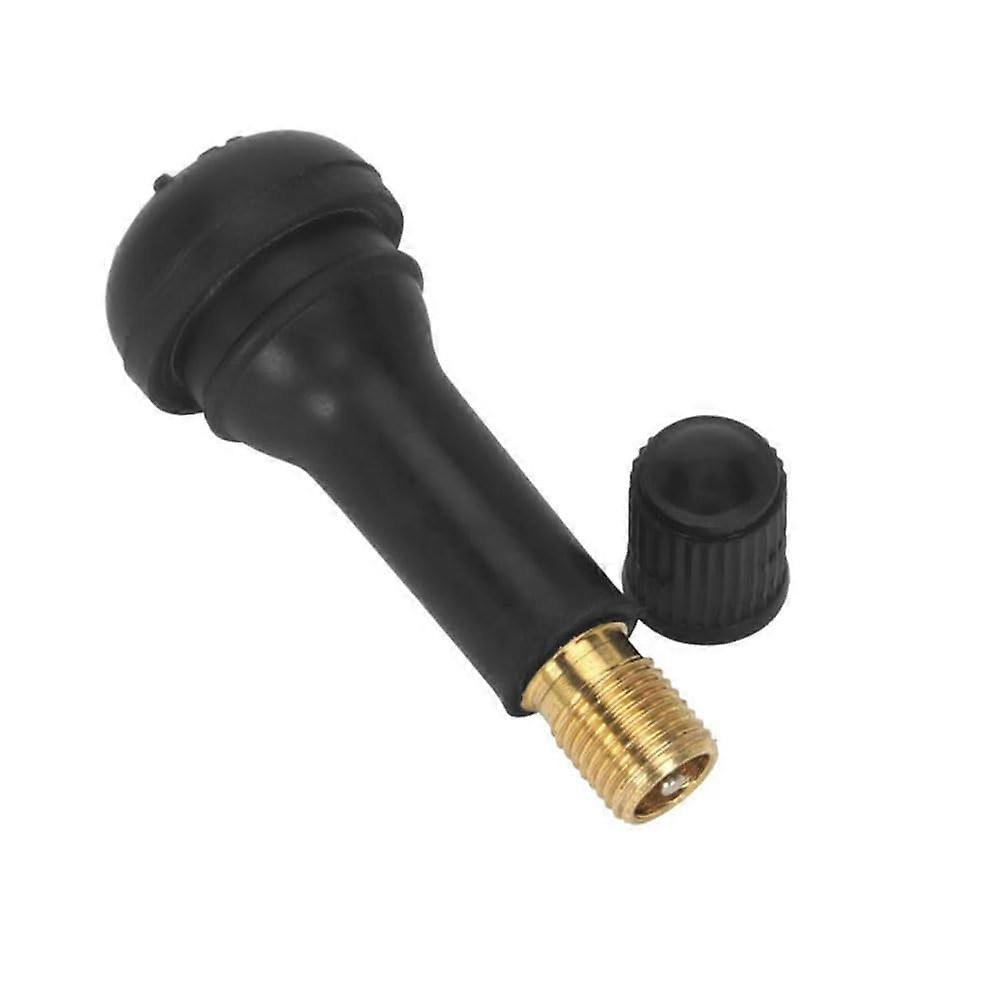 Black Rubber Tire Valve Stem with Dust Cap Universal Replacement for Standard Car Wheels