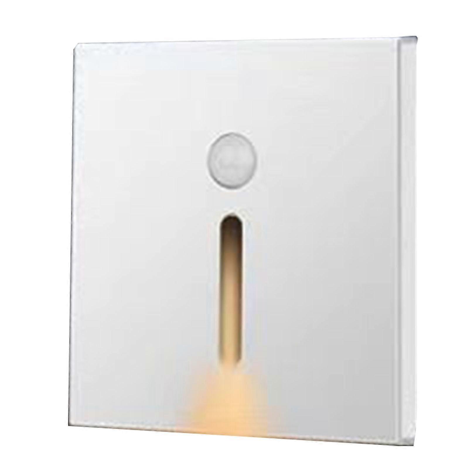 LED Motion Sensor Night Light ABS Small LED Induction Lamp for Bedside Corridor Hallway White